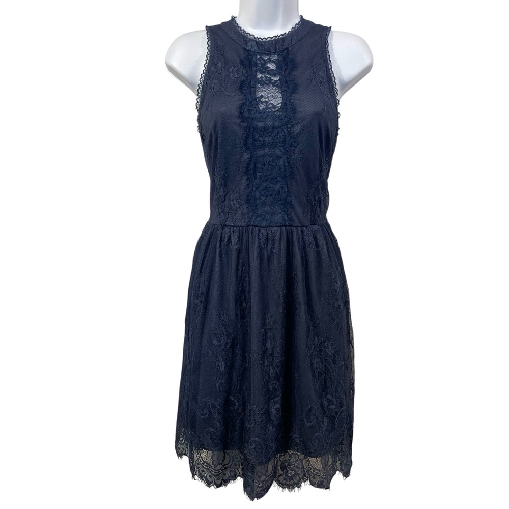 Altar’d State Elegant Navy Lace Dress